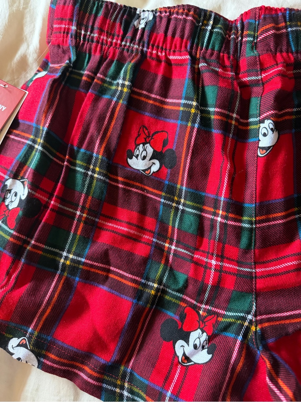 NWT Disney Minnie Mouse Plaid Pajama Shorts - Picture 3 of 5